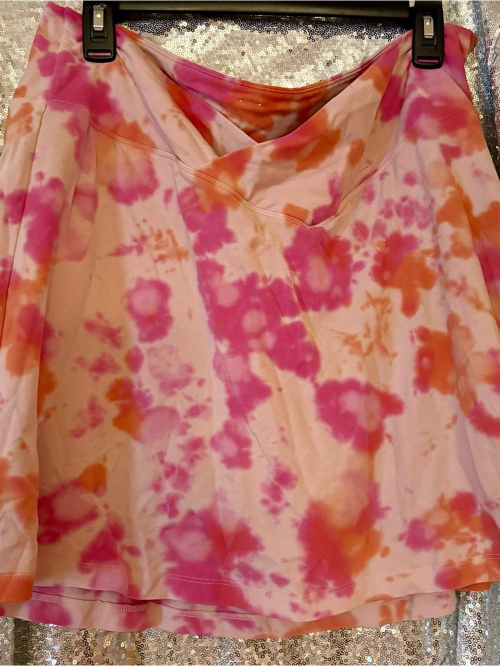 PINK Victoria's Secret Pink & Orange Tie-Dye Crop Top